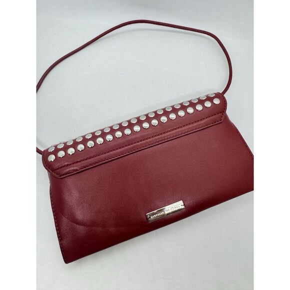 LOEFFLER RANDALL Charlee studded leather small shouder bag - WINE (Defective) - Picture 7 of 11